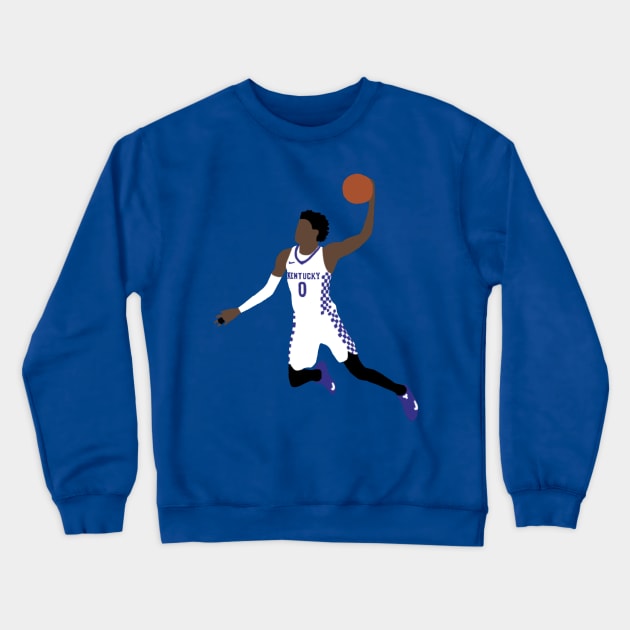 De'aaron Fox Kentucky Crewneck Sweatshirt by xRatTrapTeesx